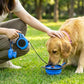PETIMP Retractable Dog Leash Lightweight 16FT Leash Set | with Folding Bowl,Dispenser,Rubbish Bags, for Small Medium Dogs(Blue)