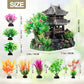 CousDUoBe 9Pcs Resin Castle Decorations Set，Realistic Fish Tank Castle with Eco-Friendly Design,Fish Tank Decorations Aquarium Accessories