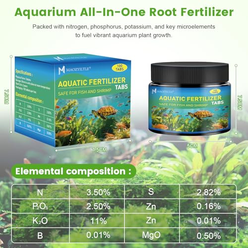 Root Tabs, Aquarium Plant Fertilizer, Aquarium Water Care Tabs, 100 Tabs Aquarium Plant Food Safe for Fish and Shrimp, Aquatic Plant Fertilizer for Planted Aquarium Substrate (100)