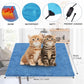 Pet Heating Pad for Cats Dogs Indoor Outdoor Waterproof Electric Heated Pads Mat with Stainless Chew Resistant Cord 5 Timer and 6 Level Temperature Warming Pad Bed Warmer-17.7x17.7