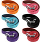 6 Pieces Dog Leash Bulk for Medium and Large Dog, Heavy Duty Nylon Pack Dogs Leashes Padded Handle Double Sided Reflective Puppy Collar for Walking