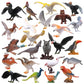 Realistic Bird Figurines, 24pcs Eagle, Parrot, Robin, Owl Toys - Fairy Garden Accessories, Educational Learning Dollhouse Birthday Cake Topper Gift for Kids