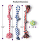 Fida Dog Rope Toys 4 Pack, Puppy Teething Sturdy Cotton Chew Tug Ropes Indoor/Outdoor, Exercise Interactive Tug O'War Toys Set for Boredom