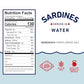 Beach Cliff Sardines in Water, 3.75 oz Can (Pack of 12) - Wild Caught Sardines - 12g Protein per Serving - Gluten Free, Keto Friendly