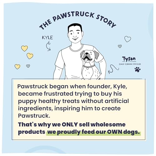 Pawstruck Natural Knee Cap Dog Bones - Treats for Aggressive Chewers, Low Fat & High Protein Chews, Beef Flavor, Long-Lasting Rawhide Alternatives