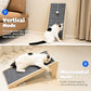 PETKARAY Felt Cat Scratcher, L Shaped Scratching Pad, Scratch Resistant Carpet Scratcher Ramp, Slot-Free Scratch Board with Toy Ball, Dark Grey