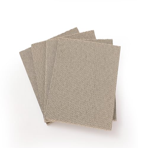 Hide & Scratch Cat Scratcher Pad – 4 Pack | Double-Sided Cardboard Refills for Our Scratching Box | Reversible Corrugated Board for Indoor Cats | Toy Mat for Kitten Claw Play & Furniture Protection