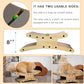 Reversible Cat Scratcher Bed, Large Scratching Board for Indoor Cats - Cardboard Pad & Durable Cat Scratcher Lounge Hammock Furniture, Natural Wood Color