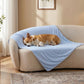 ZOMISIA Cooling Blanket for Medium Dogs - Lightweight Dog Cooling Mat with Breathable Air-Core Fill, Cold Pet Throw Blanket Washable for Summer, Soft