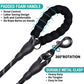 COOYOO 2 Pack Dog Leash 5 FT Heavy Duty - Comfortable Padded Handle - Reflective Dog Leash for Medium Large Dogs with Collapsible Pet Bowl