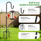 COCONUT 78" Heavy Duty Shepherds Hooks for Outdoor, Bird Feeder Pole with 5 Prong Base, Adjustable Height Shepherds Hook for Hummingbird Feeder, Bird Feeder, Plant, Wind Chimes, Lanterns (1 Pack)