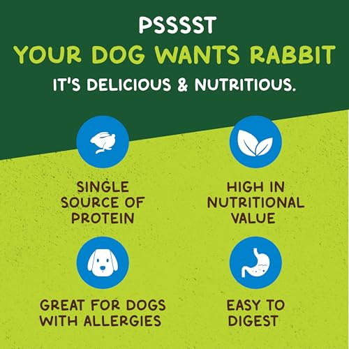 Hare of the Dog Freeze Dried Rabbit Treats for Dogs - All-Natural, Single-Ingredient, High-Protein Snacks - Made in the USA (2.25 Oz 2 Pack)