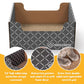 Hide & Scratch Cardboard Cat Scratcher Box & Bed - Dark Grey Diamond | Double-Sided Corrugated Pad for Indoor Cats | Refillable Scratching Board Toy for Play & Furniture Protection