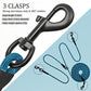BTINESFUL 12FT 20FT 30FT 50FT Reflective Dog Tie Out for 2 Dogs, No Tangle 20ft by 1/3 Inch Nylon Rope Long Tether for Two Dogs, Dog Trolley Runner