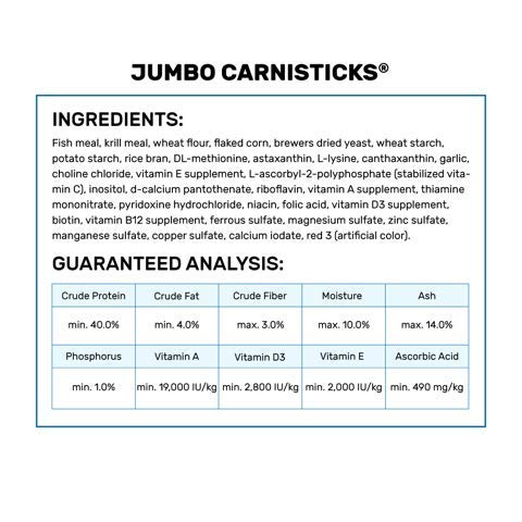 Hikari Tropical Jumbo Carnisticks Fish Food, 17.6 oz (500g)