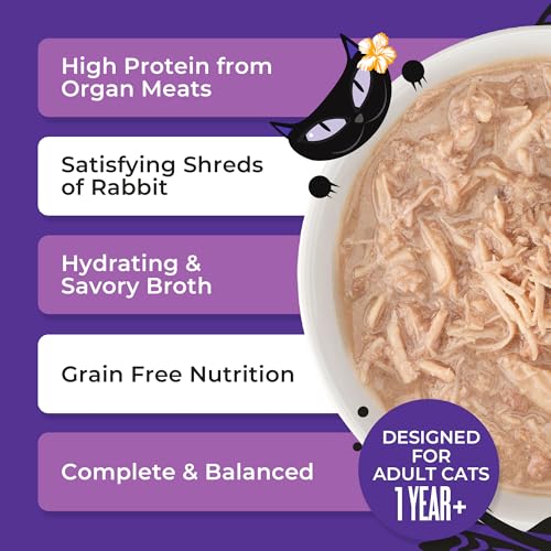 Tiki Cat After Dark Shreds Wet Cat Food, Rabbit & Chicken Liver, 3 oz. Can (12 Count)