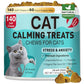 Cat Calming Treats, 140 Soft Chews to Relieve Anxiety, Stress & Prevent Bites, Perfect for Travel & Veterinary Visits, Soothing Calming Care for
