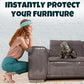 FixZilla Anti Cat Scratch Furniture Protector, 10-Pack Couch Protector from Cat Claws - Heavy-Duty, Easy-to-Apply Scratching Deterrent and Shield for Sofa Corners, Walls, Doors- with 50 Twist Pins
