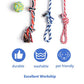 Fida Dog Rope Toys 4 Pack, Puppy Teething Sturdy Cotton Chew Tug Ropes Indoor/Outdoor, Exercise Interactive Tug O'War Toys Set for Boredom