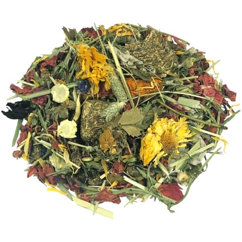Tropical Carnival Natural Behaviors Grain-Free Rabbit Food – 4 pounds, High-Fiber Timothy Hay Blend with Natural Flowers & Herbs, Supports Digestive & Emotional Health, No Artificial Additives