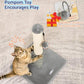 Happi N Pets Cat Scratching Post, Cat Scratcher for Indoor Cats, Sisal Scratching Post & Carpet Post in One, Stable Kitten Scratching Post with Replaceable Toy, Extra Free Toy, Light Gray