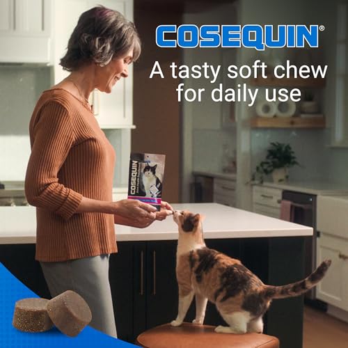 Nutramax Cosequin for Cats Joint Health Supplement, Contains Glucosamine for Cats, Plus Chondroitin and Omega-3s, Supports Joint and Skin and Coat