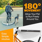 V2.0-180° Rotating Dog Bike Leash - with Shock Absorbers and Quick Attach Mechanism | Carbon Fiber | Detachable, Adjustable for the Smoothest Ride