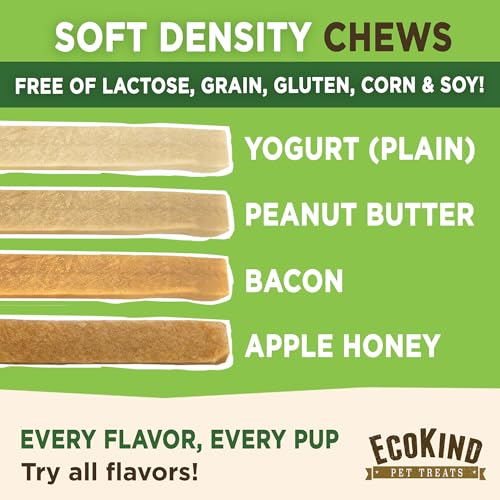 EcoKind Yogurt Dog Chews – Bacon | Dog Treats with Probiotics for Digestive Health, Gut Support & Wellness | Lactose Free, Grain Free, Natural Dog