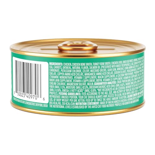 Made by Nacho Wild-Caught Chicken & Herring Recipe with Bone Broth Minced Wet Cat Food, 3-oz can, Case of 6