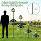 Smart Bird Feeder Pole with Squirrel Baffle & Bath-Heavy Duty Adjustable 3-6.6ft Universal Stand Mount for Backyard&Outdoor Bird Houses/Cameras (80" Pole-Baffle)