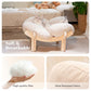 CHEERHOME PETS Elevated Cat Bed Wooden with Cushion Fluffy Pet Couch Sofa for Indoor Cats Raised Kitty Lounge Chair Suitable for Puppy, Cat