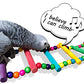 DS. DISTINCTIVE STYLE Bird Ladder Toys Coloured Flexible Parrot Swing Bridge Wooden Cockatiel Cage Hanging Climbing Ladder (39 in (16 Steps))