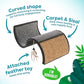 Petlinks Dream Curl Carpet Cat Scratcher, Dual-Surface Cat Scratching Post, Lounge & Hide Scratchers for Cats & Kittens, Gray, Furniture Protector, One Size Fits All Cats