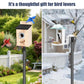 Gtongoko Smart Bird Feeder Pole 1-Inch Dia 79 Inch Bluebird House Pole for Outdoors Weather Station Heavy Duty Metal Mounting Kit Adjustable Bird Feeder Stand Black