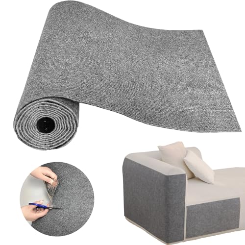 Cat Scratch Couch Furniture Protector, Adhesive Cat Scratch Pad Deterrent for Furniture, DIY Climbing Cat Scratcher Couch Protector from Cat Claws Scratching for Indoor (LightGrey,39.3x15.8In)