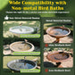 3Pcs Bird Bath Copper Purification Disk 99.99% Pure Copper Water Cleaning Discs 0.6mm Physical Clean Water for All-Season Universal Natural Fit for Outdoor Birdbaths, Bowls, Garden Fountain（Leaf）