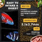 Ultra Fresh Cichlid Sinking Fish Food, Wild Sword Prawns, All Natural Ingredients, Carnivore Pellets for Large Cichlid and Tropical Fish, Royal Cichlid Premium Pellet 4.58 oz