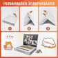Cat Scratcher Laptop Cat Toy with 'Mouse' Jingle Ball, Stickers, 3-in-1 Cardboard Cat Interactive Toy, Kitten Cardboard Scratching Pad
