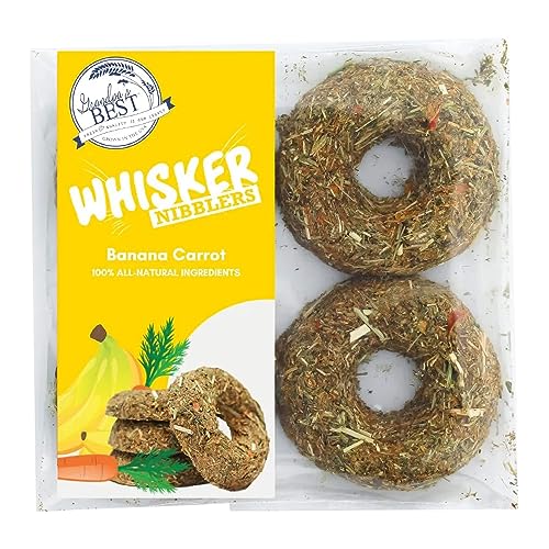 Whisker Nibblers Banana Carrot Treats for Rabbits, Guinea Pigs and Small Animals