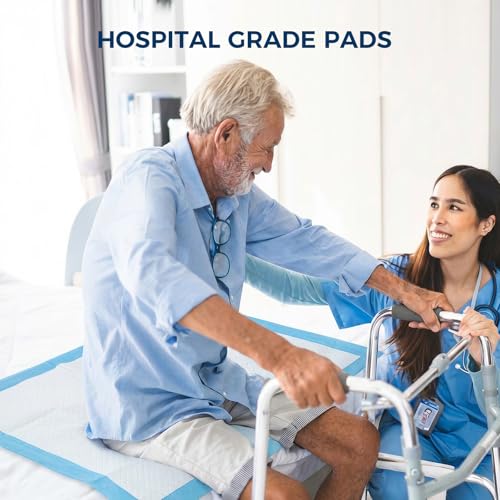 Super Absorbent Disposable Underpads - XXL (30" x 36") Leakproof Bed Pads | Quick-Dry, Ultra Thick for Heavy Incontinence | Chux Pads for Adults, Seniors, Kids, Baby & Pets - 50 Pack