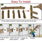 Bird Parrot Ladder Perch for Cage, Nature Wooden Bird Bridge Exercise Stands Parrot Climbing Chewing Toys for Small Animal