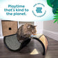 Petlinks Dream Curl Carpet Cat Scratcher, Dual-Surface Cat Scratching Post, Lounge & Hide Scratchers for Cats & Kittens, Gray, Furniture Protector, One Size Fits All Cats