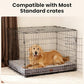 OhGeni Orthopedic Waterproof Dog Bed for Large Dogs, Machine-Washable Removable Cover in Easy-Clean Fabric, High Density Foam & Easy-Carry Handle, Suitable for Crate, 41 inch (Gray)