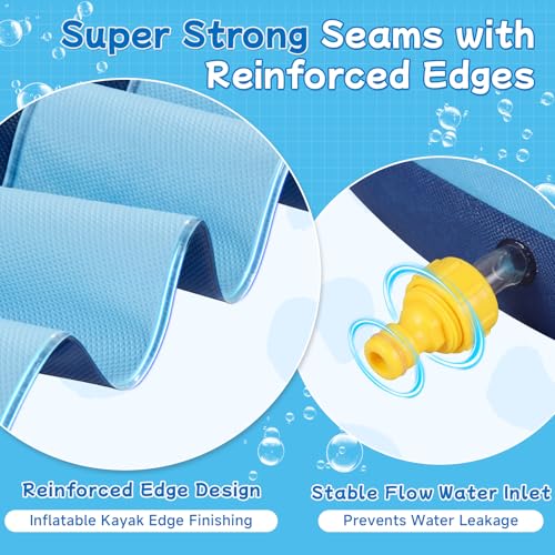 Non Slip Splash Pad for Kids and Dogs, 80" Sprinkler Splash Pad with 5mm Reinforced Edges,0.58mm Thickened Dog Pool,Outdoor Water Toys for