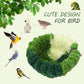 Bird Nest for Cage,Plush Hanging Bird Bed for Parakeet,Breeding Bird House for Conure,Budgie,Cockatiel,Lovebird,Canary,Finch,Hamster,Small Pets,Warm Nest (Green, S)