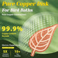 3Pcs Bird Bath Copper Purification Disk 99.99% Pure Copper Water Cleaning Discs 0.6mm Physical Clean Water for All-Season Universal Natural Fit for Outdoor Birdbaths, Bowls, Garden Fountain（Leaf）