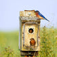 4 Pieces Metal Bird House Guard with Copper Portal Bird House Replacement for Eastern Bluebird Birdhouses(1 1/8 Inch Inner Diameter)