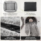 JOEJOY Dog Bed Medium Size Dog, Removable Washable Cover Orthopedic Soft Faux Rabbit Fur Pet Bed, Cute Calming Puppy Bed with Non Skid Bottom