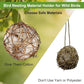 winemana Bird Nesting Material Holder for Hummingbirds, 3 Pack Natural Nesting Balls with Cotton Fibers for Wild Birds Outdoor Hummingbird House Gift for Bird Lovers Refillable