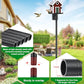 Heavy Duty Bird Feeder Pole - 109 Inch Adjustable 1 Inch Metal Bird House Pole with 14” Deep Auger Base | Outdoor Mount Kit for Bluebird Houses, Hummingbird Feeders, Smart Bird Feeder with Camera